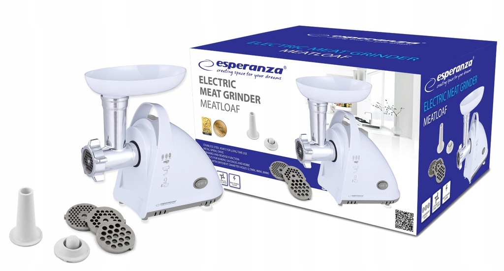 Mlynček na mäso Esperanza EKM031 biely 2200W